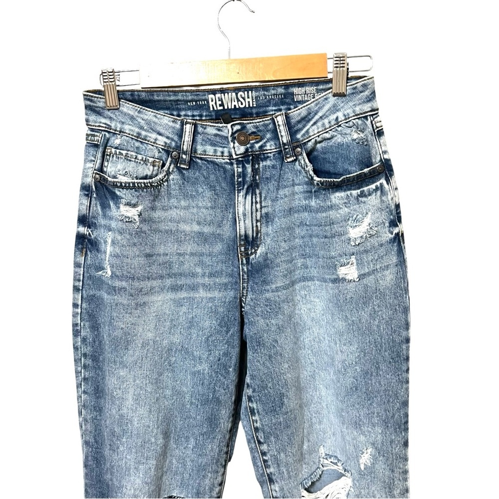 High Rise Distressed Jeans - Picture 5 of 14